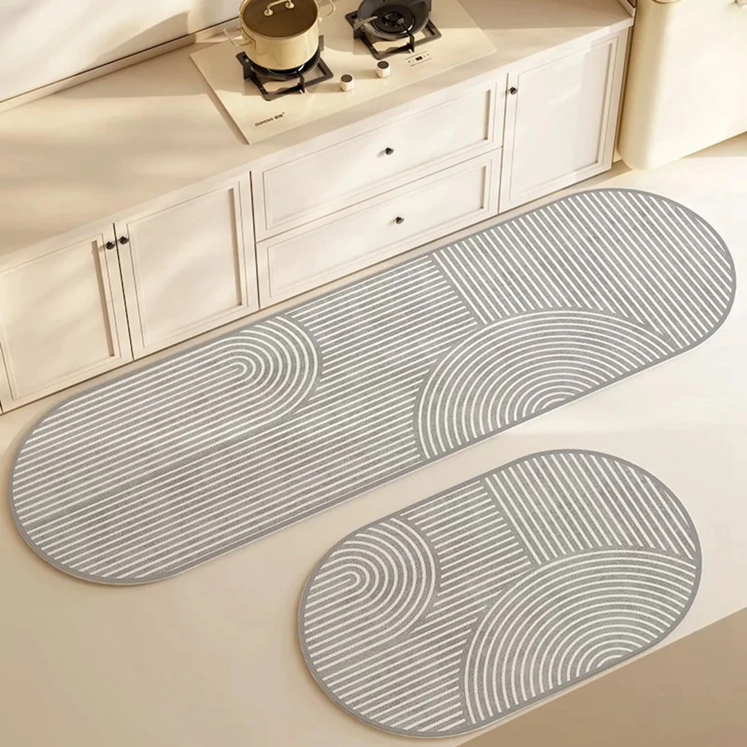 Ultra Absorberende Keukenmat Anti Slip Gestreept Design - immagine 4
